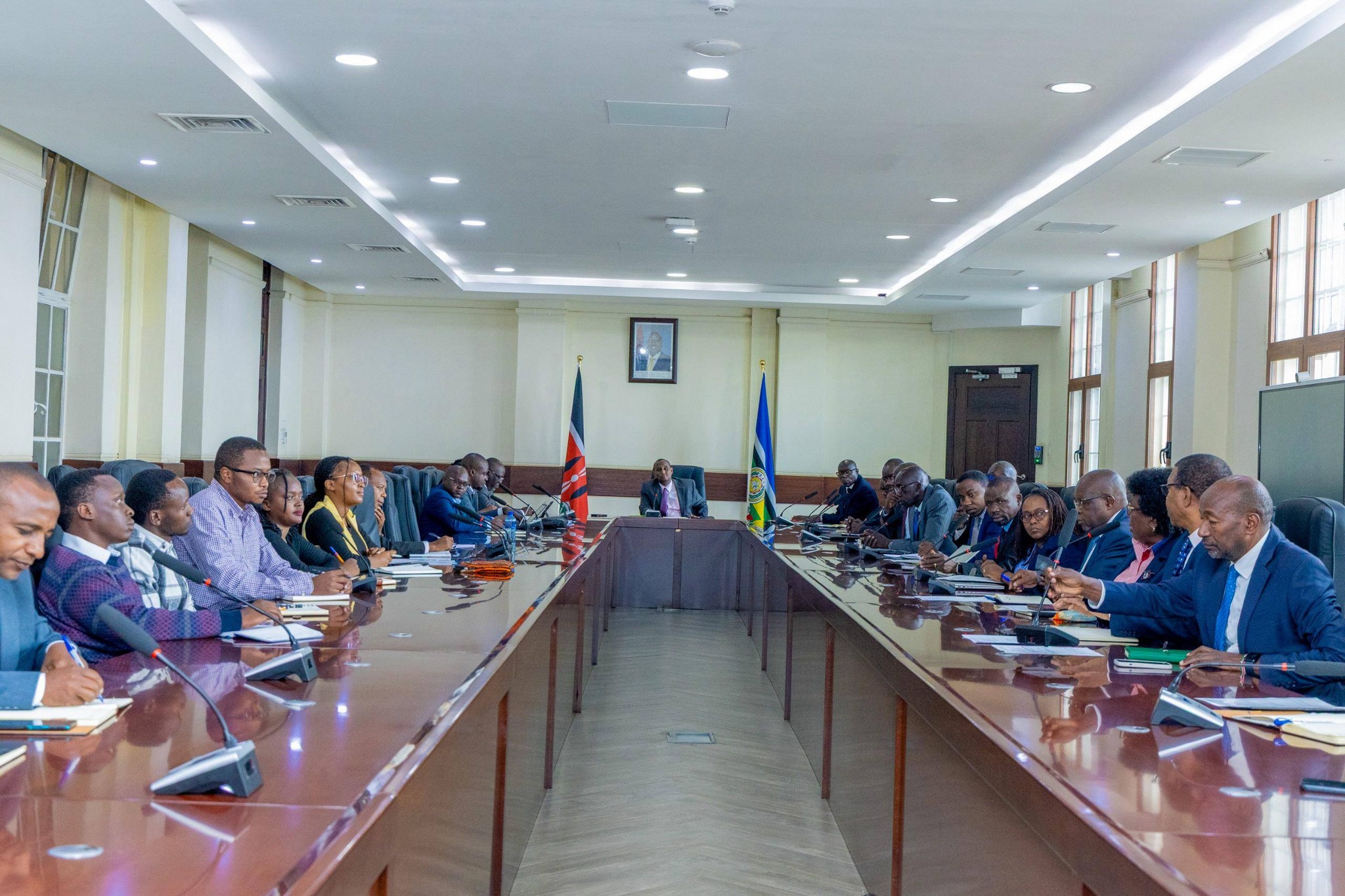 Government and private sector representatives during a consultative roundtable meeting.