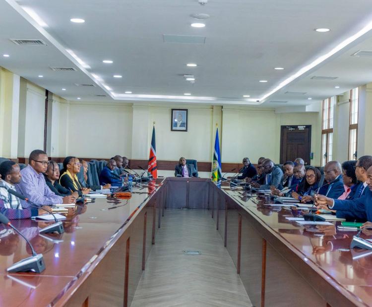 Government and private sector representatives during a consultative roundtable meeting.