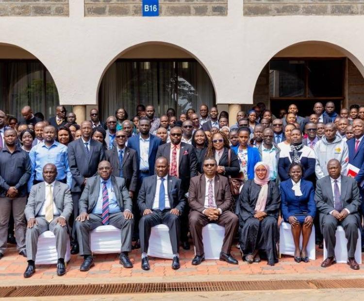 Participants pose for a group photo during the launch of the 13th Annual President’s Reporting Cycle on National Values and Principles of Governance