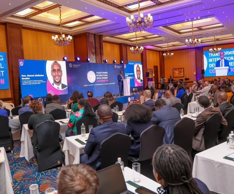 PS Ahmed delivering his keynote address during the inauguration of the International Development Cooperation Conference