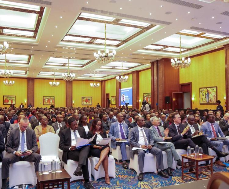 PS Ahmed and other participants follow proceedings during the High-Level Dialogue at Serena Hotel